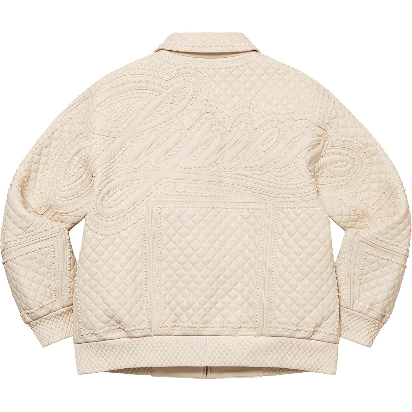 Studded Quilted Leather Jacket view 11